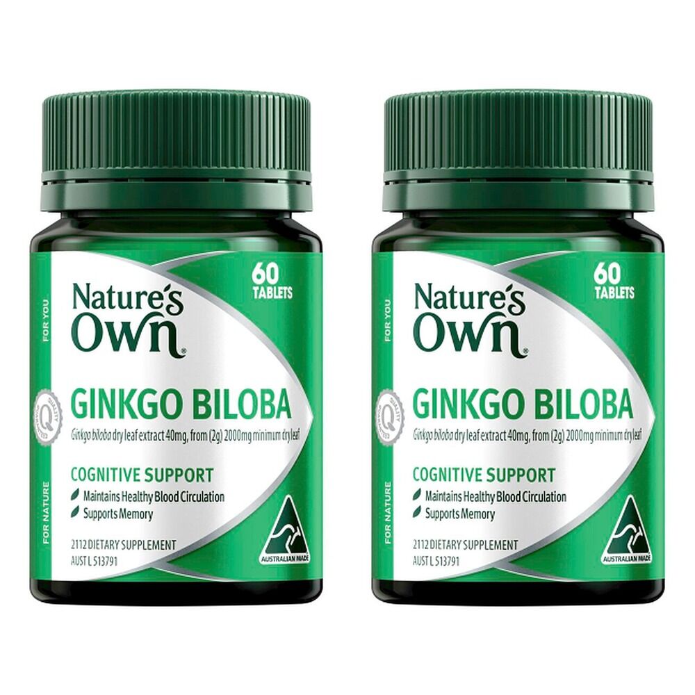 Nature's Own Ginkgo Biloba 60 Tablets Pack of 2