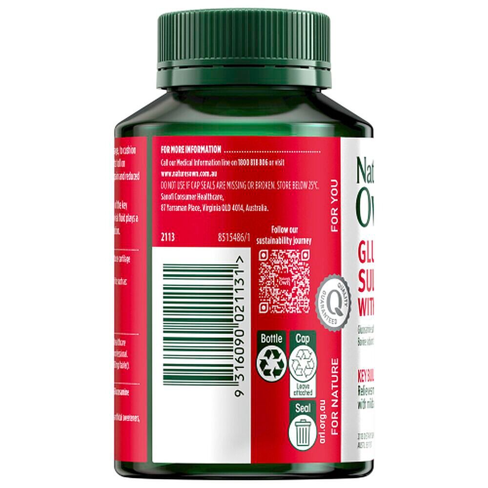 Nature's Own Glucosamine Sulfate with Chondroitin 120 Tablets