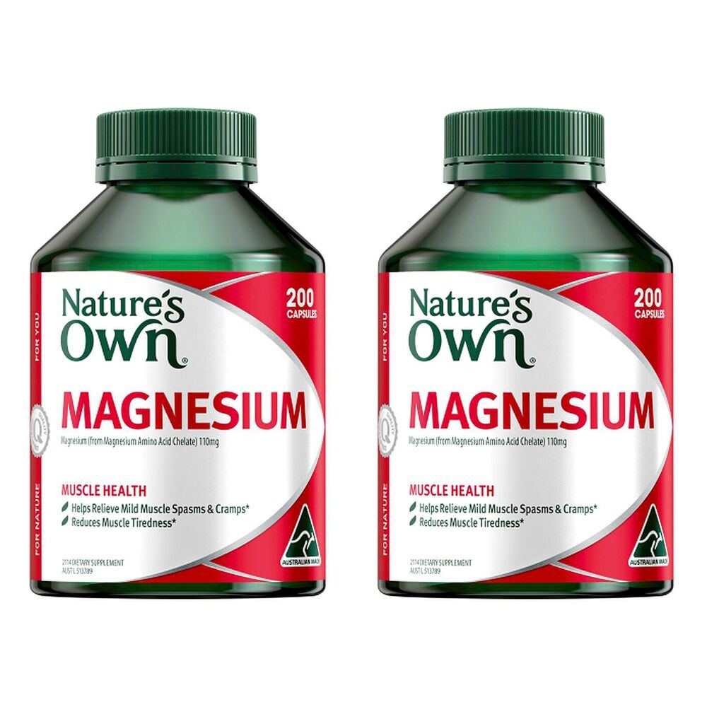 Nature's Own Magnesium 200 Capsules Pack of 2