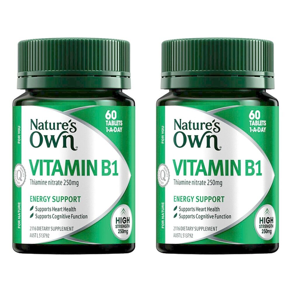 Nature's Own Vitamin B1 60 Tablets Pack of 2