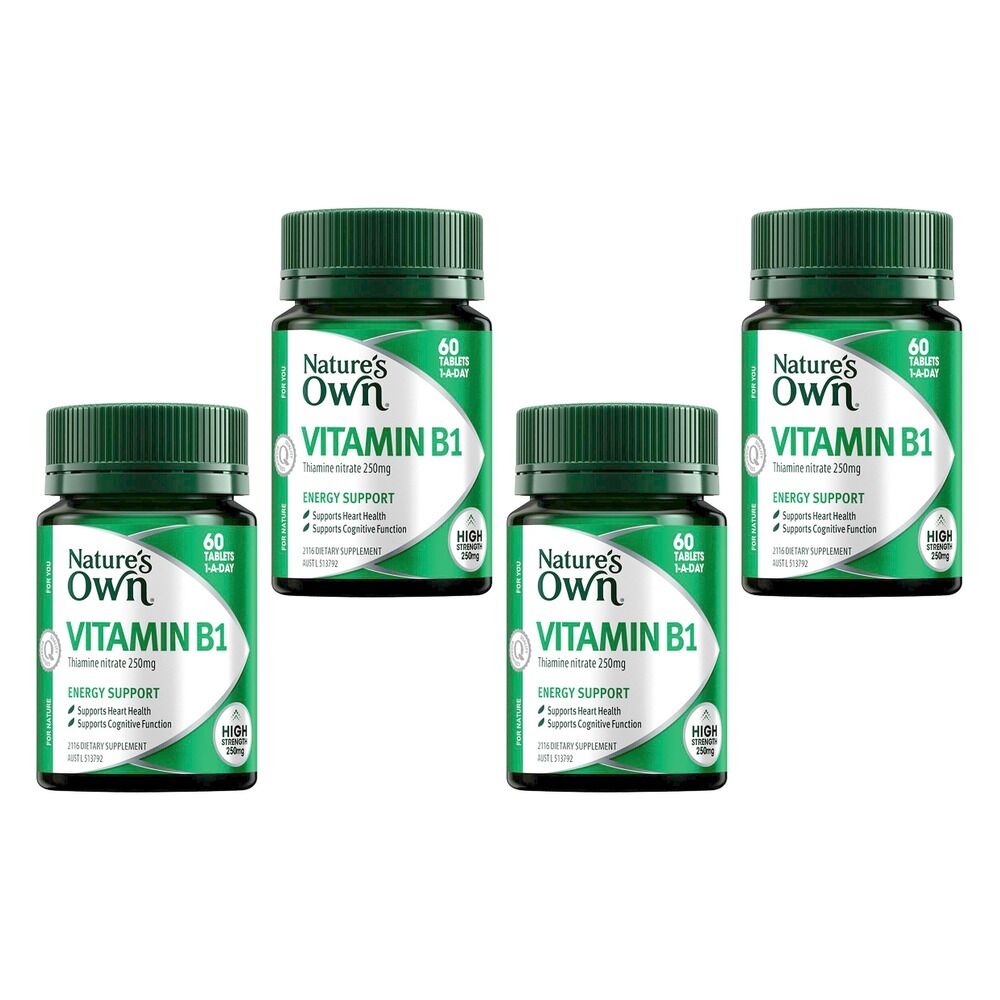 Nature's Own Vitamin B1 60 Tablets Pack of 4