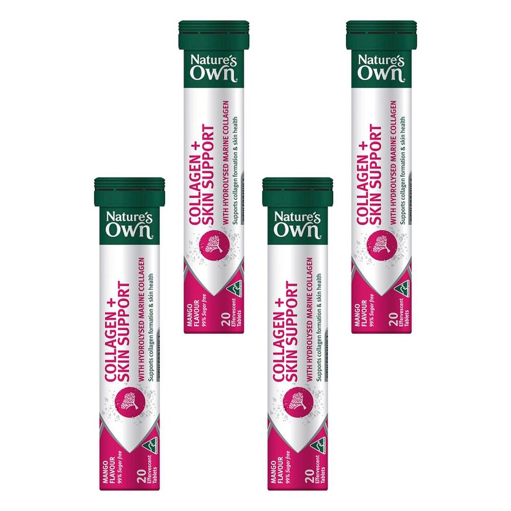 Nature's Own Collagen + Skin Support Effervescent Tablets Pack of 4