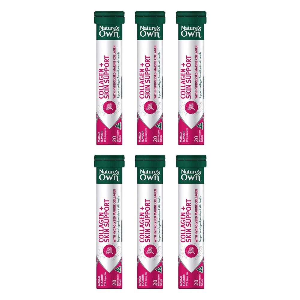 Nature's Own Collagen + Skin Support Effervescent Tablets Pack of 6