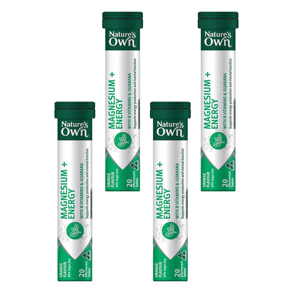 Nature's Own Magnesium + Energy Effervescent Tablets Pack of 4