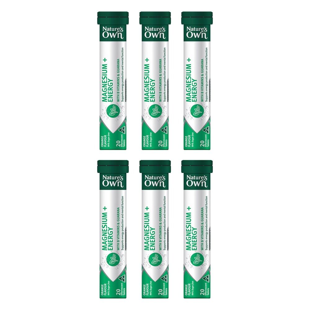 Nature's Own Magnesium + Energy Effervescent Tablets Pack of 6