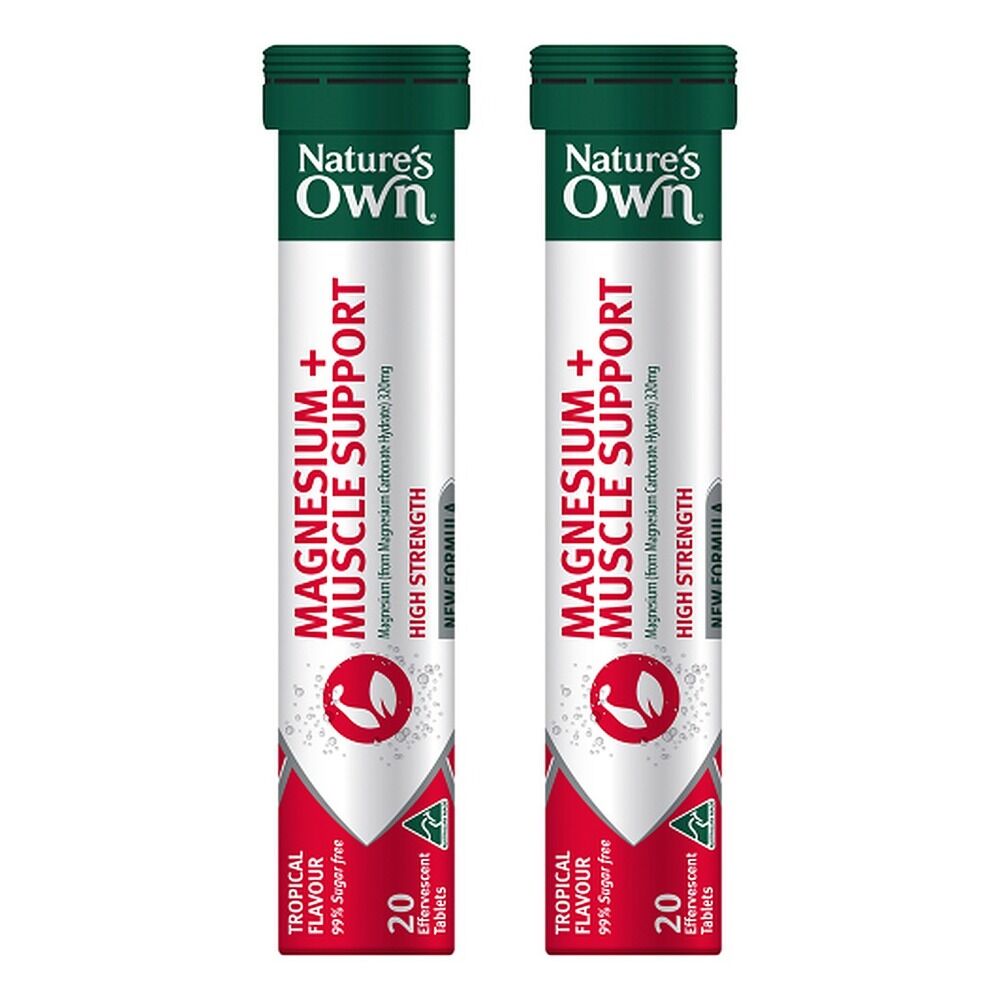 Nature's Own Magnesium + Muscle Support Effervescent Tablets Pack of 2