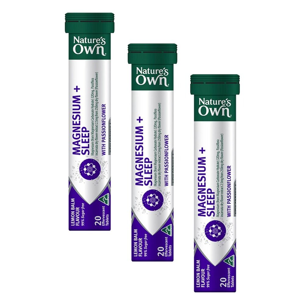 Nature's Own Magnesium + Sleep Effervescent Tablets Pack of 3