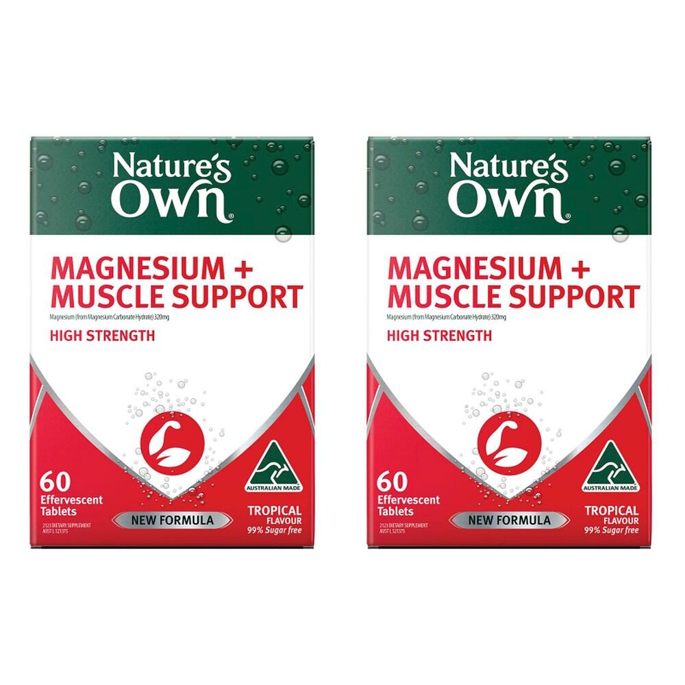 Nature's Own Magnesium + Muscle Support 60 Tablets Pack of 2
