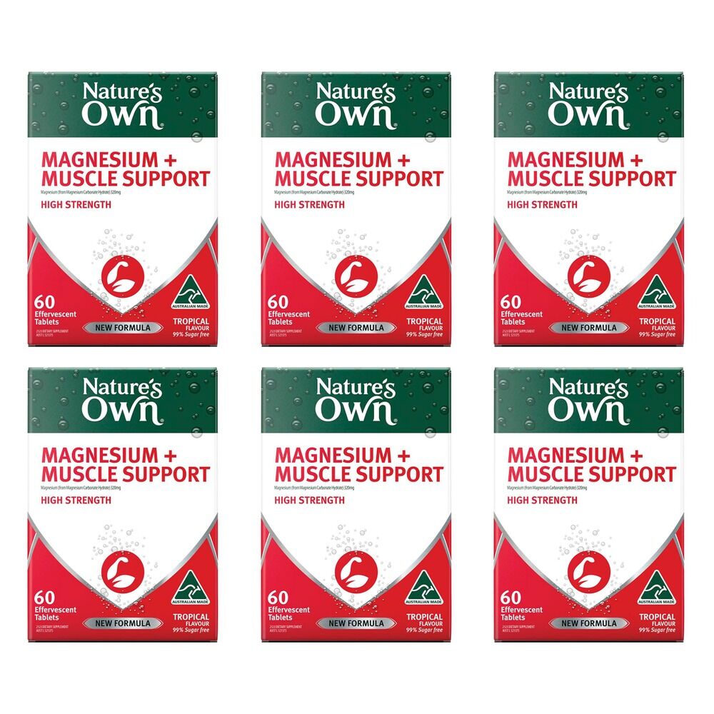 Nature's Own Magnesium + Muscle Support 60 Tablets Pack of 6