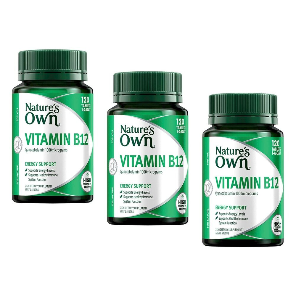 Nature's Own Vitamin B12 120 Tablets Pack of 3