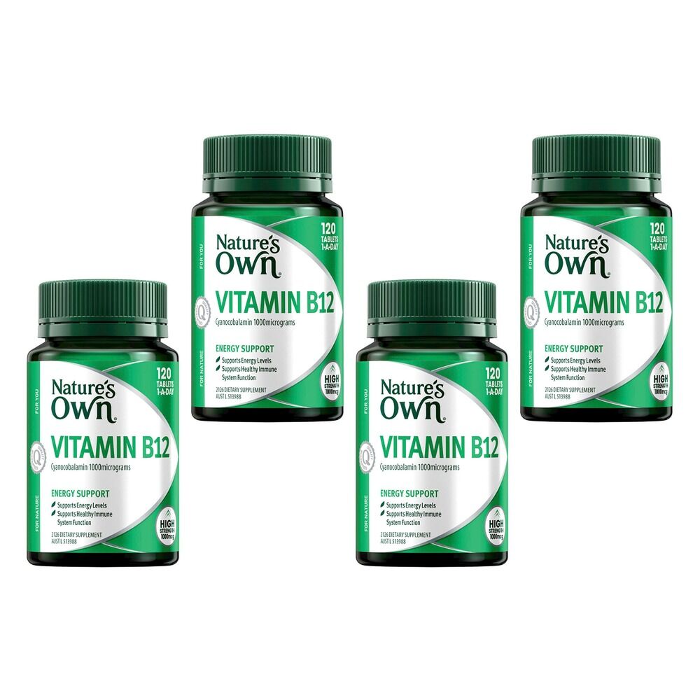 Nature's Own Vitamin B12 120 Tablets Pack of 4