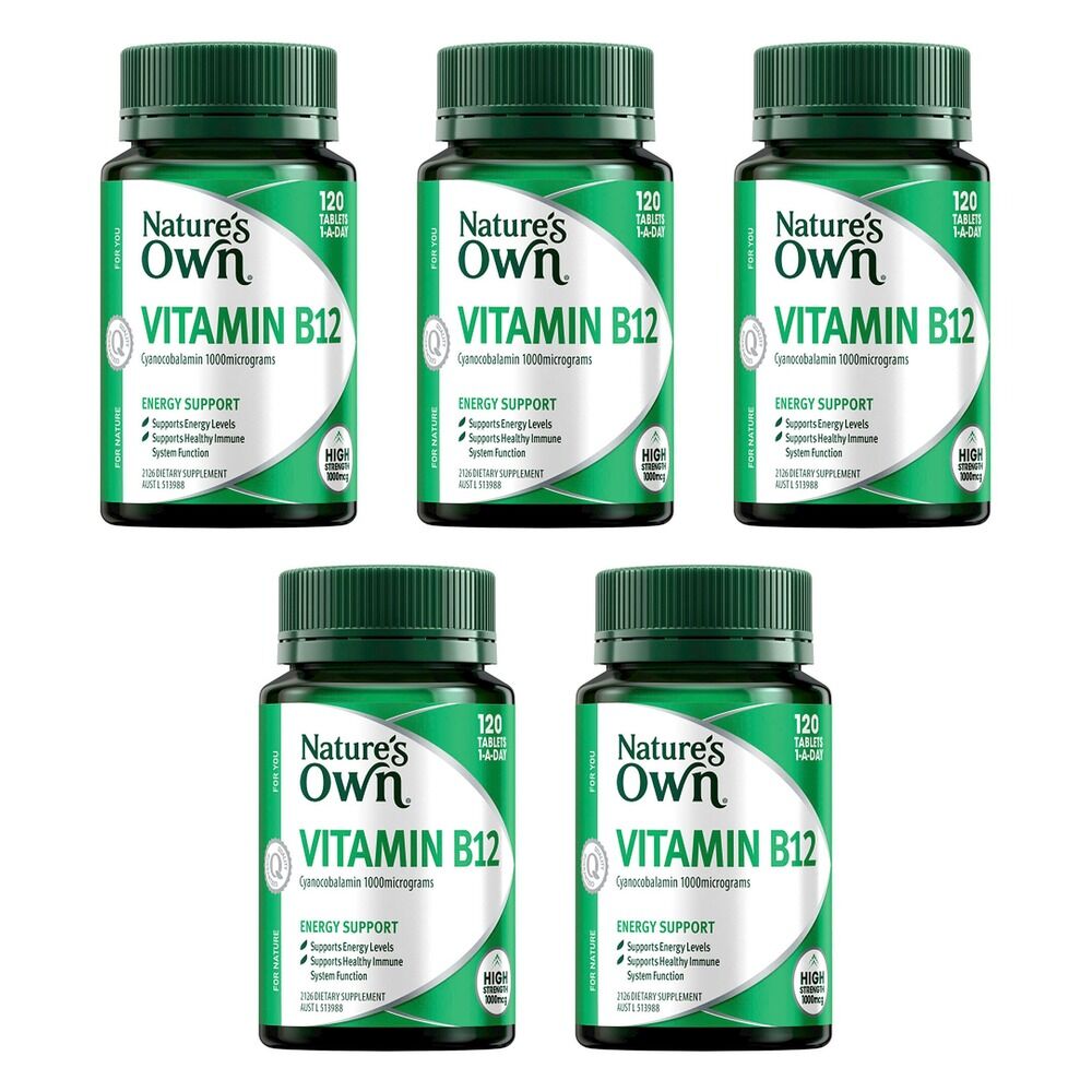 Nature's Own Vitamin B12 120 Tablets Pack of 5