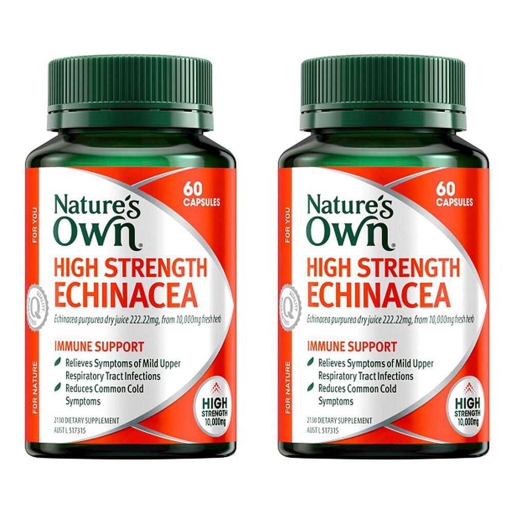 Nature's Own High Strength Echinacea 60 Capsules Pack of 2
