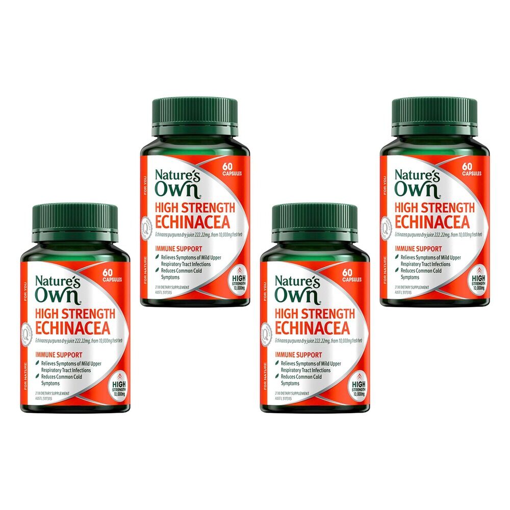 Nature's Own High Strength Echinacea 60 Capsules Pack of 4