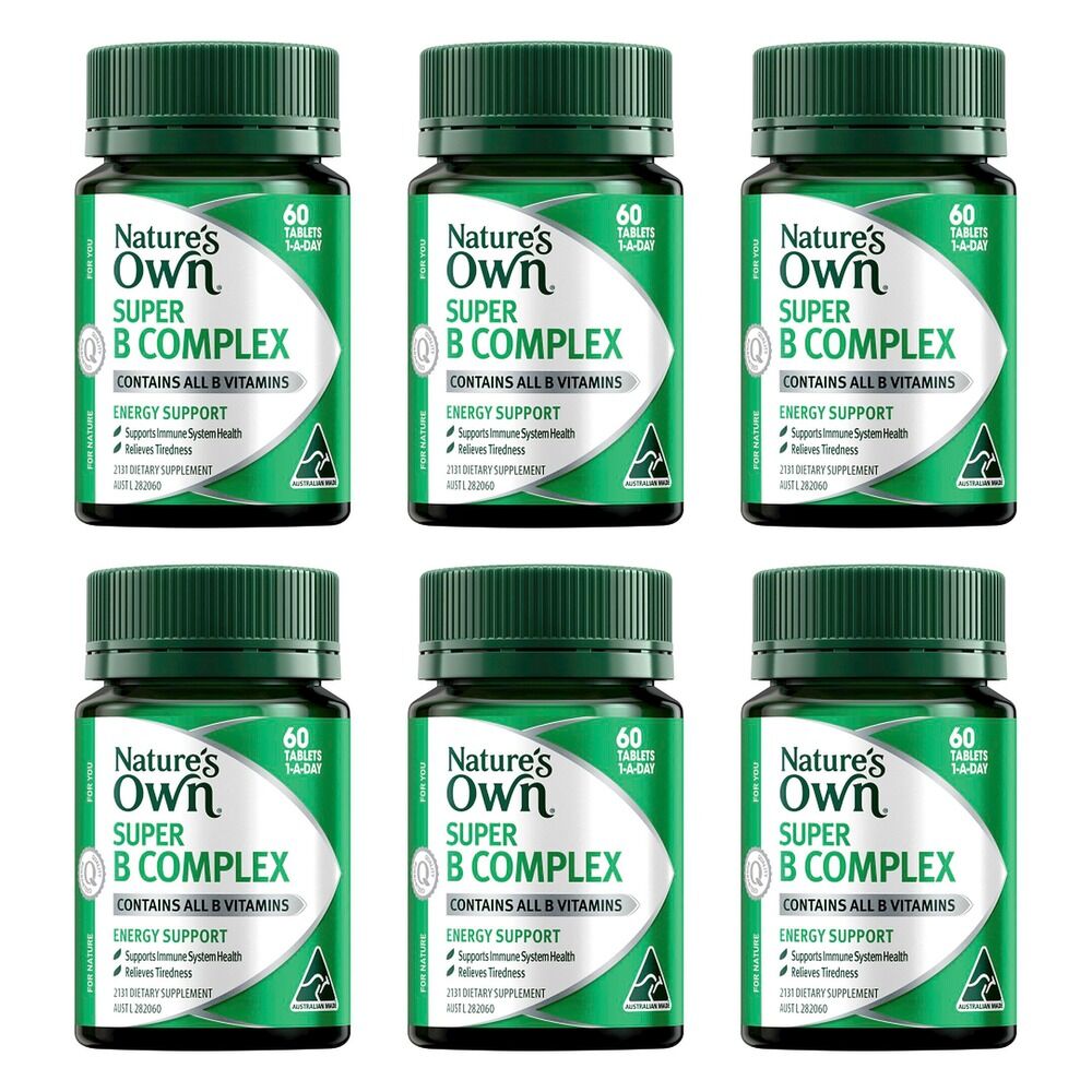 Nature's Own Super B Complex 60 Tablets Pack of 6