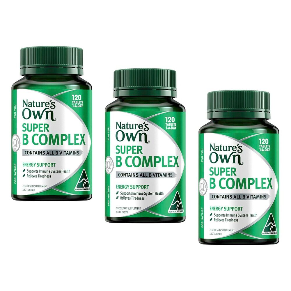 Nature's Own Super B Complex 120 Tablets Pack of 3