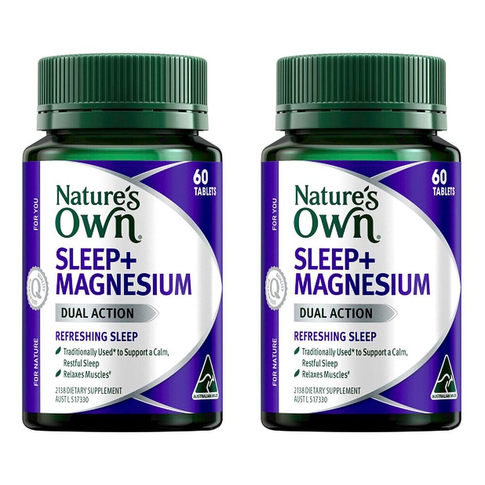 Nature's Own Sleep+ Magnesium 60 Tablets Pack of 2