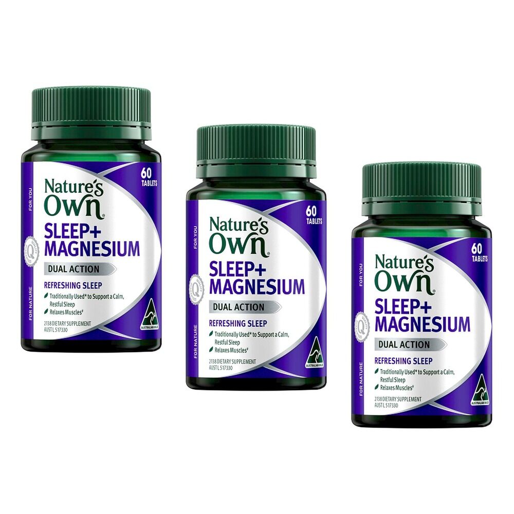 Nature's Own Sleep+ Magnesium 60 Tablets Pack of 3