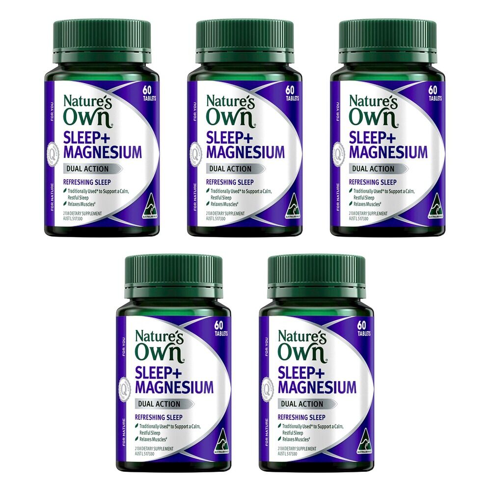 Nature's Own Sleep+ Magnesium 60 Tablets Pack of 5