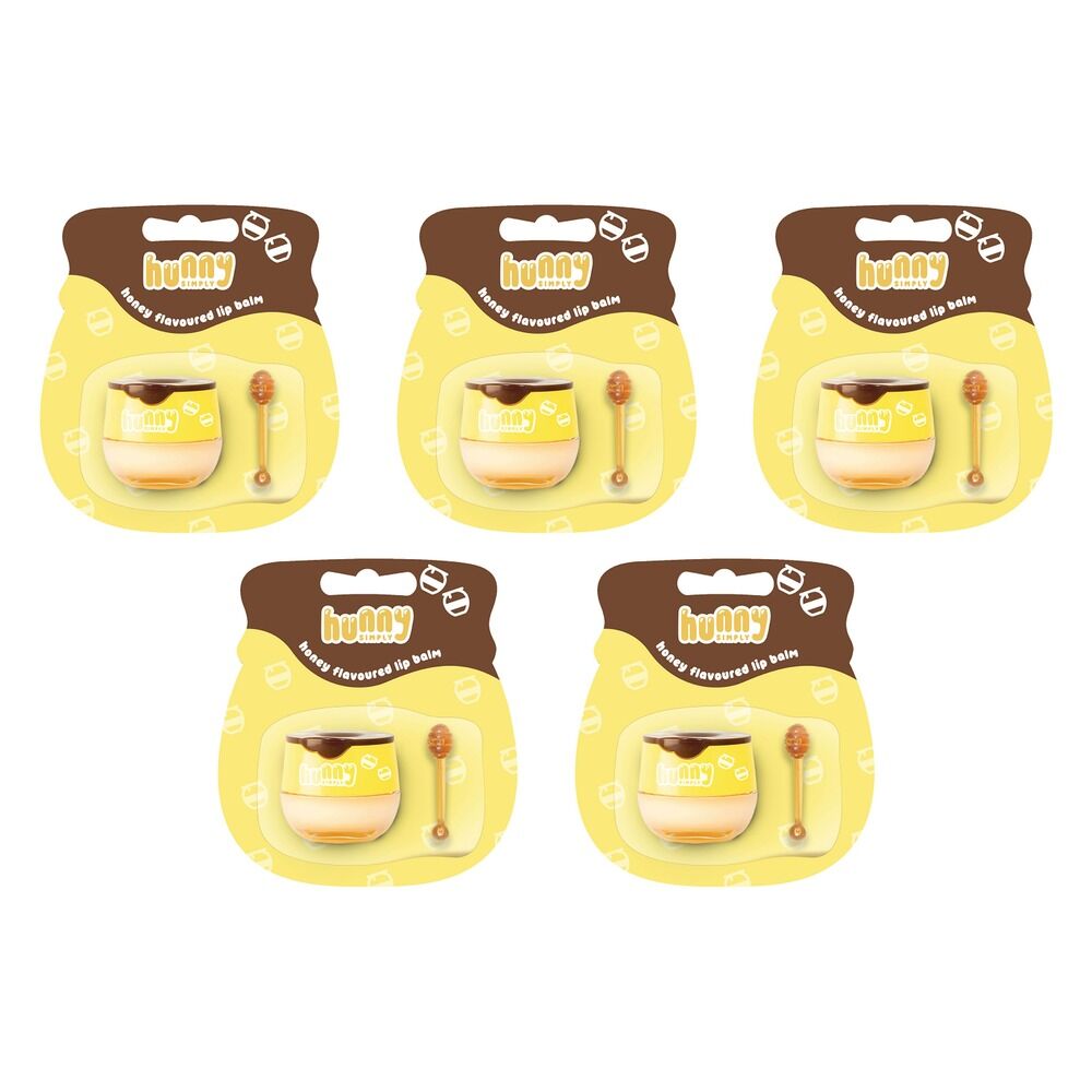 Hunny Simply Lip Balm Honey 5.5g x 6 Bundle of 5