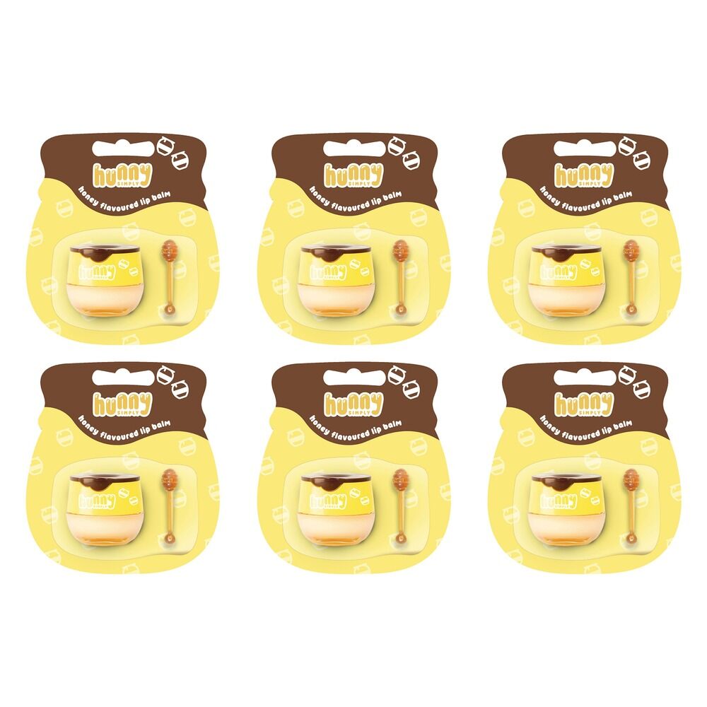 Hunny Simply Lip Balm Honey 5.5g x 6 Bundle of 6