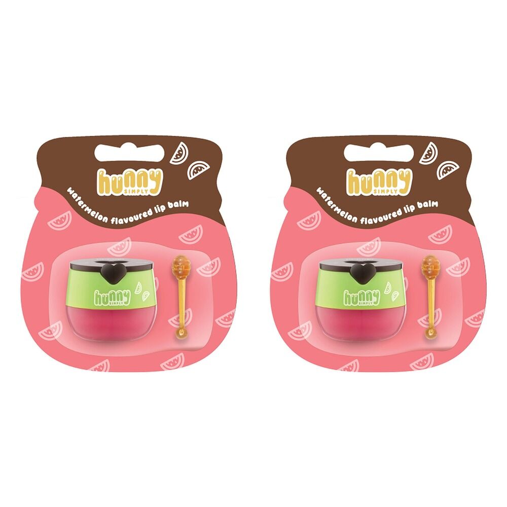 Hunny Simply Lip Balm Watermelon 5.5g x 6 Bundle of 2