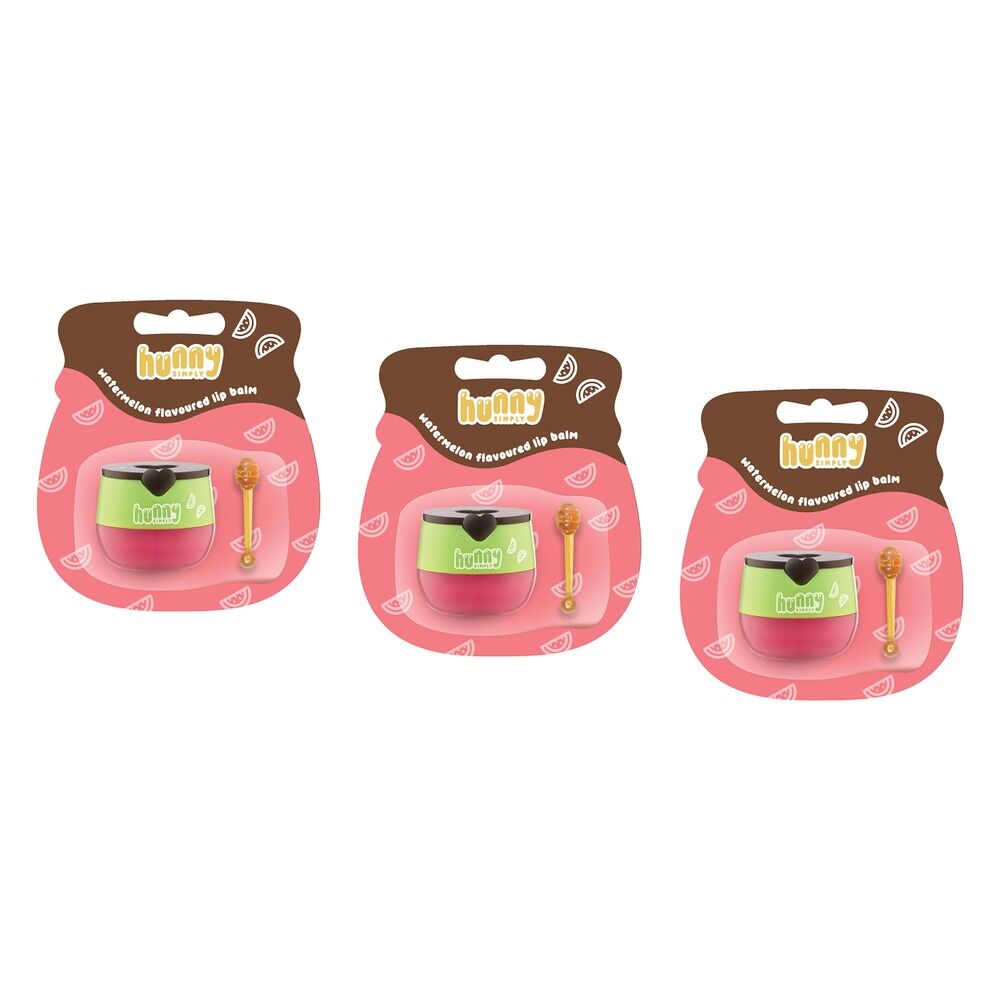 Hunny Simply Lip Balm Watermelon 5.5g x 6 Bundle of 3