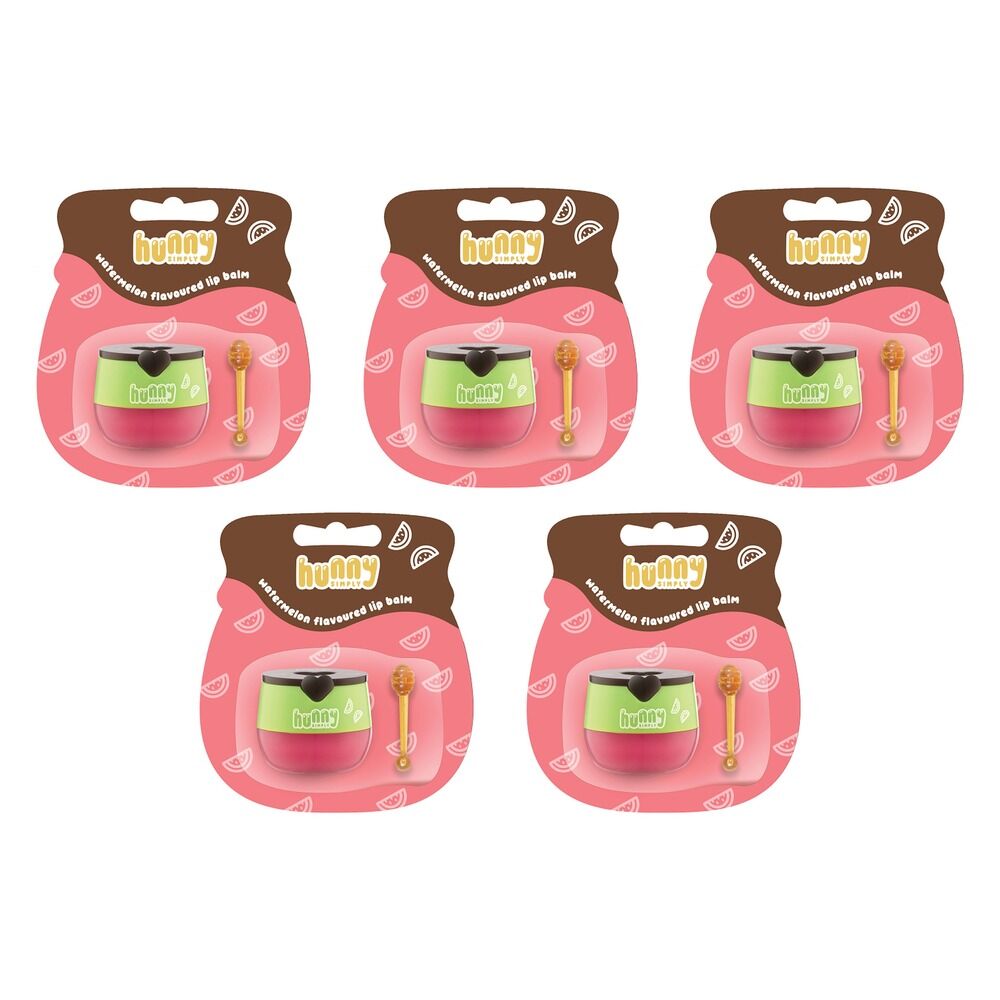 Hunny Simply Lip Balm Watermelon 5.5g x 6 Bundle of 5