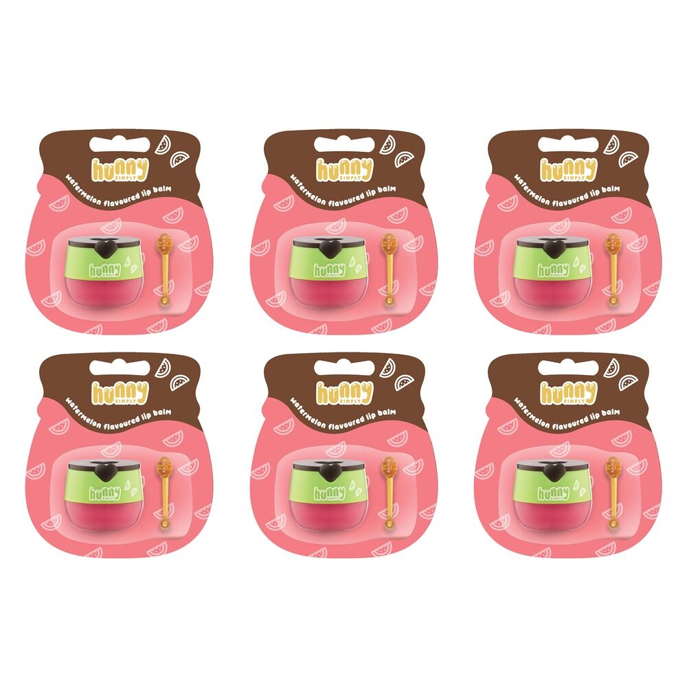 Hunny Simply Lip Balm Watermelon 5.5g x 6 Bundle of 6
