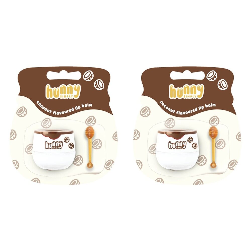 Hunny Simply Lip Balm Coconut 5.5g x 6 Bundle of 2