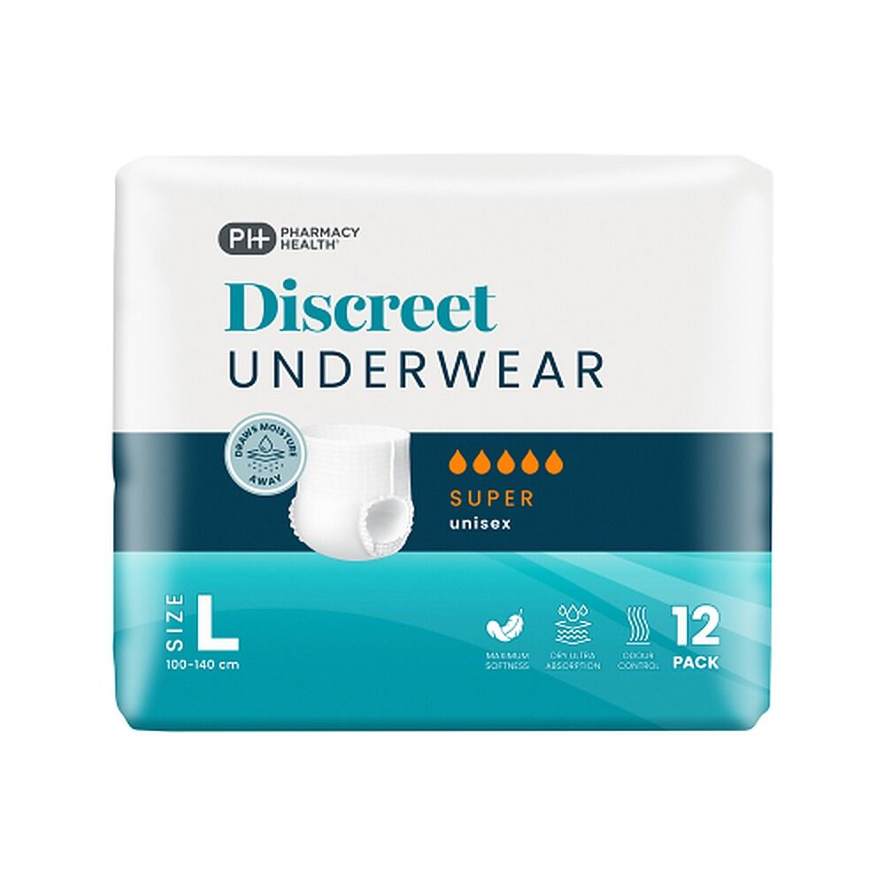 Pharmacy Health Discreet Underwear Large Super 12 Pack x 2
