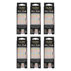 Glam by Manicare Glam Ready Pre-Glued Nails La Petite French 30 Bundle of 6