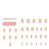 Glam by Manicare Glam Ready Pre-Glued Nails La Petite French 30 Pack x 6