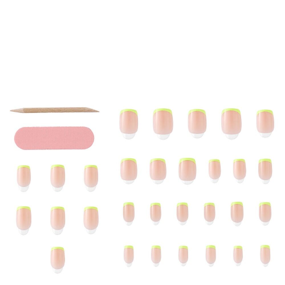 Glam by Manicare Glam Ready Pre-Glued Nails La Petite French 30 Pack x 6