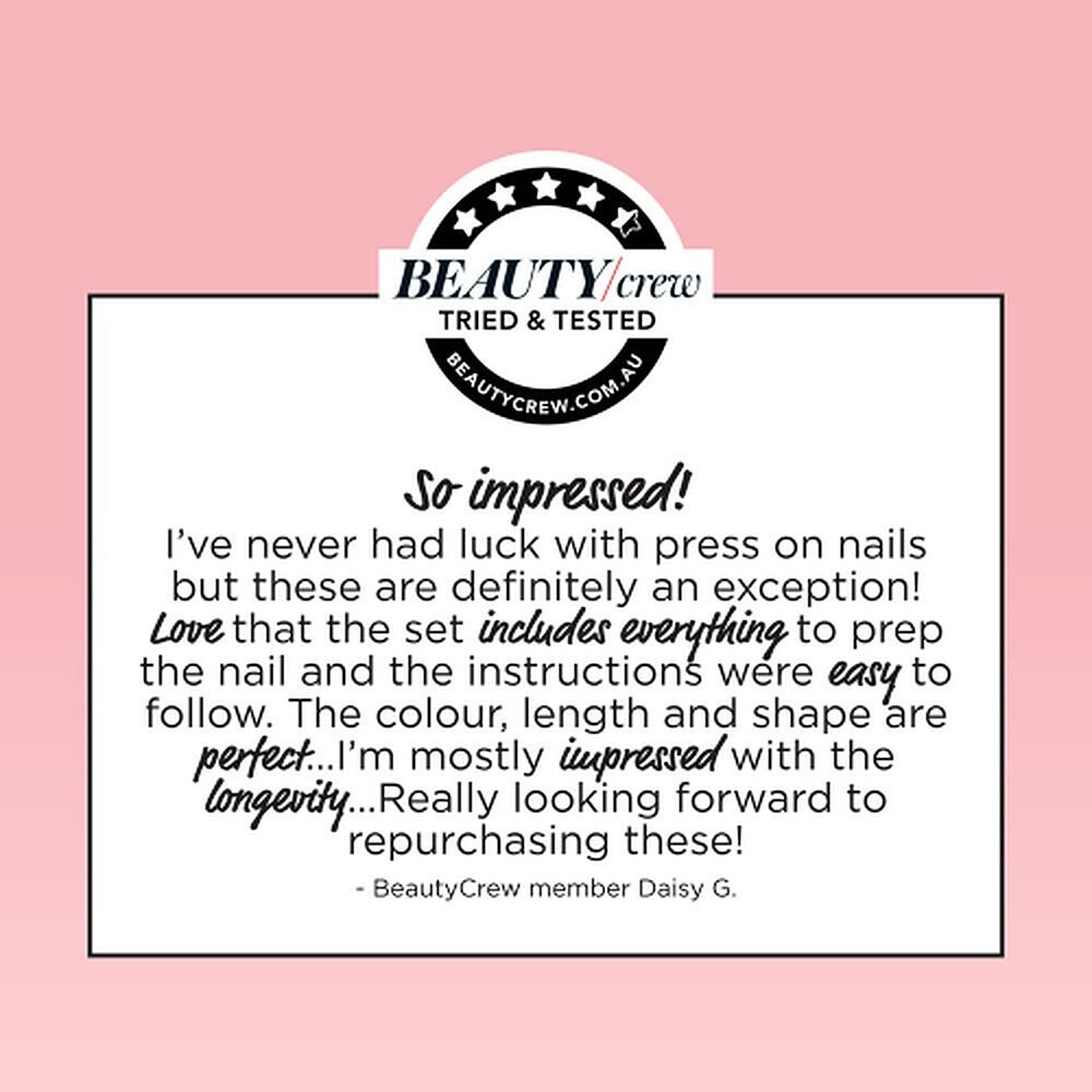 Glam by Manicare Glam Ready Pre-Glued Nails La Petite French 30 Pack x 6