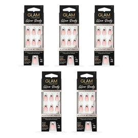 Glam by Manicare Glam Ready Pre-Glued Nails A Little Bit Pretty 30 Bundle of 5