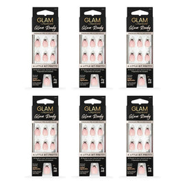 Glam by Manicare Glam Ready Pre-Glued Nails A Little Bit Pretty 30 Bundle of 6