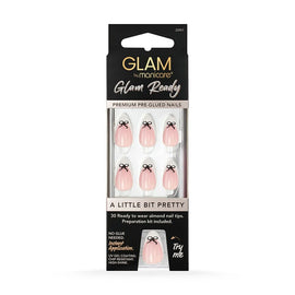 Glam by Manicare Glam Ready Pre-Glued Nails A Little Bit Pretty 30 Pack x 6