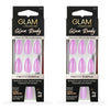 Glam by Manicare Glam Ready Pre-Glued Nails Pretty Purple 30 Pack x Bundle of 2