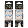 Glam by Manicare Glam Ready Pre-Glued Nails Glazed Glow 30 Pack x 6 Bundle of 2
