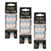 Glam by Manicare Glam Ready Pre-Glued Nails Glazed Glow 30 Pack x 6 Bundle of 3