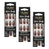 Glam by Manicare Glam Ready Pre-Glued Nails Season Edit 30 Pack x 6 Bundle of 3
