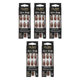 Glam by Manicare Glam Ready Pre-Glued Nails Season Edit 30 Pack x 6 Bundle of 5