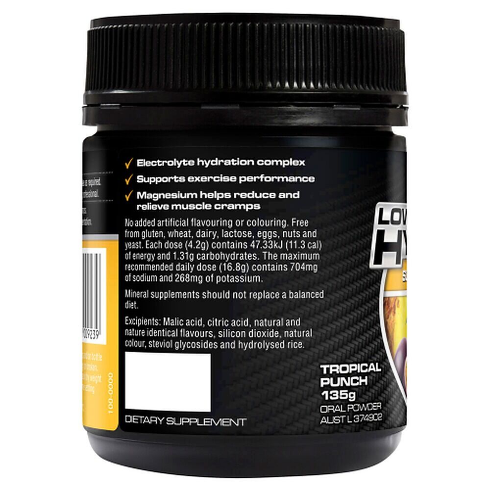 Endura Low Carb Hydration Tropical Punch Powder 135g