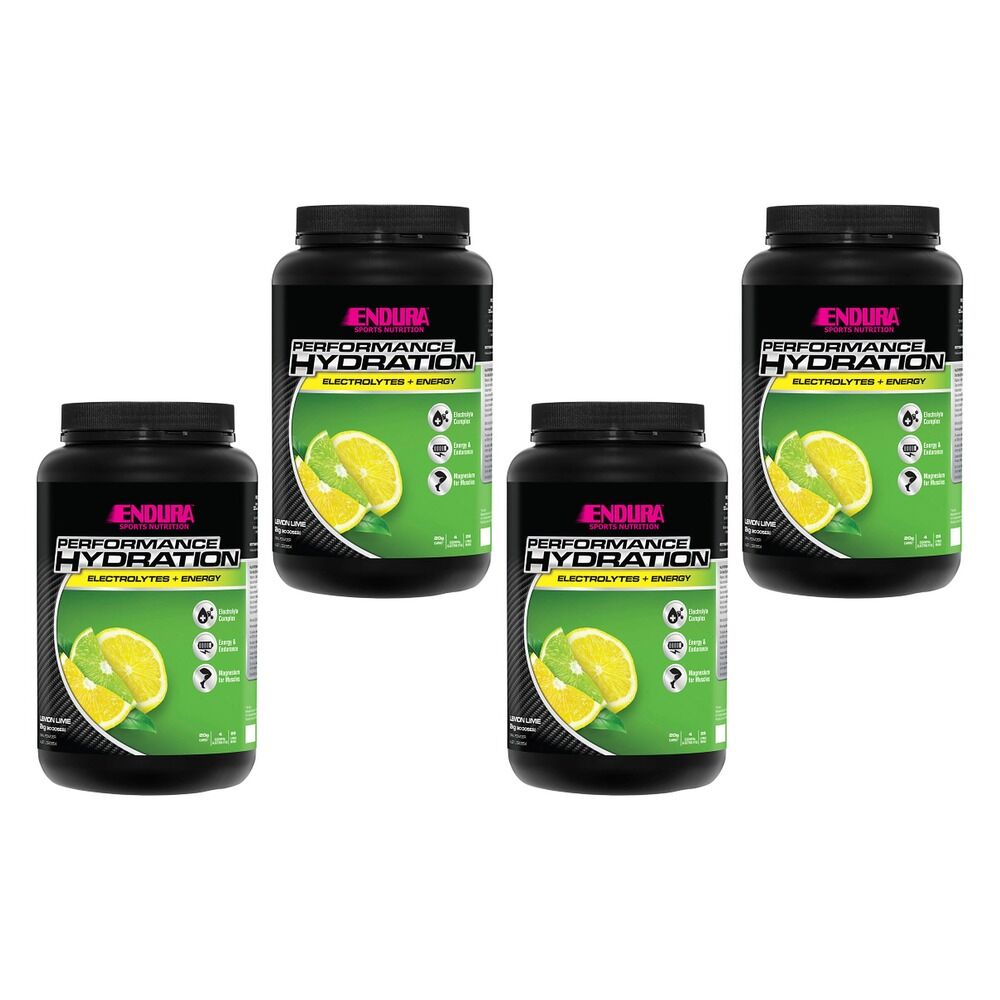 Endura Performance Hydration Lemon Lime Powder 2kg Pack of 4