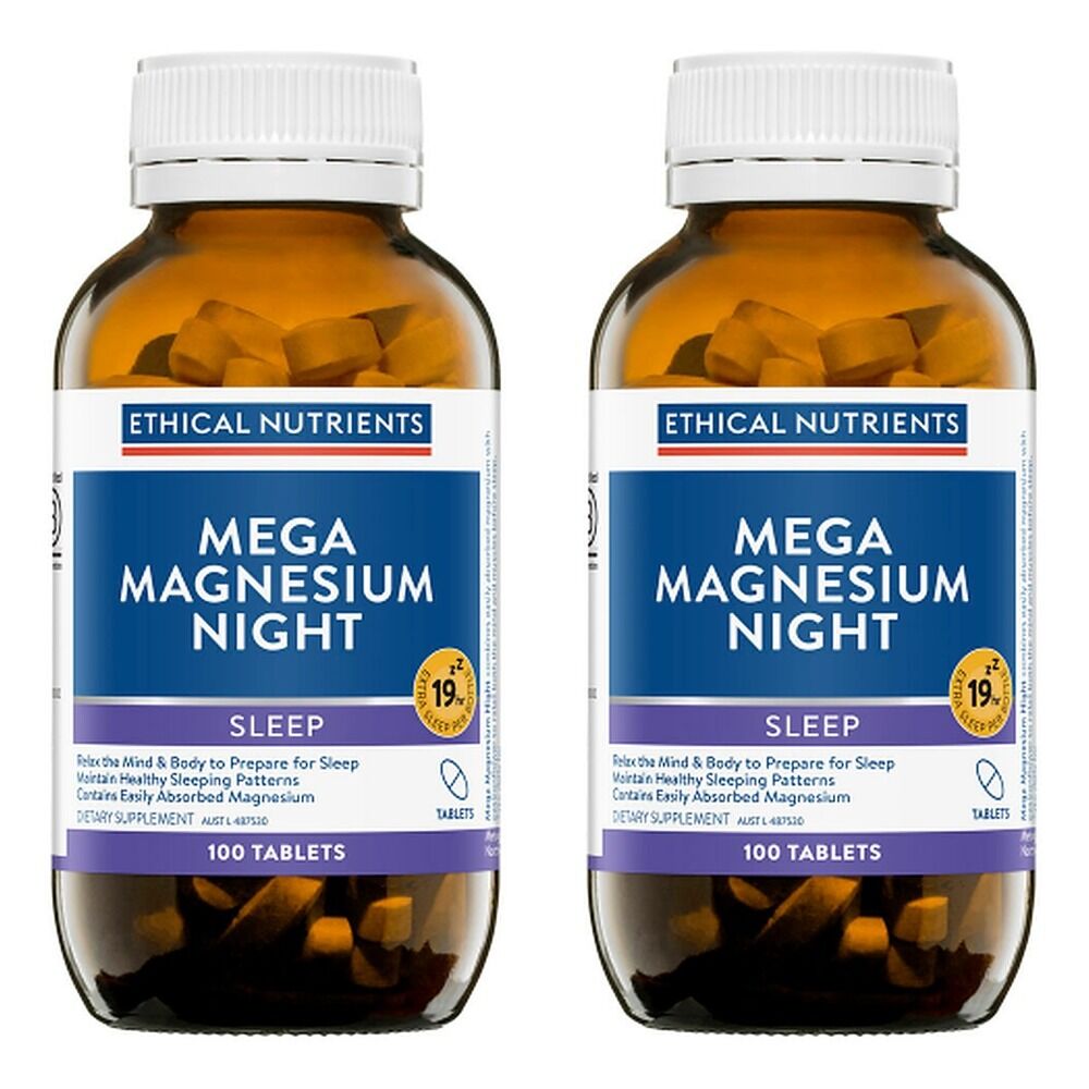 Ethical Nutrients Mega Magnesium Night 100 Tablets Pack of 2