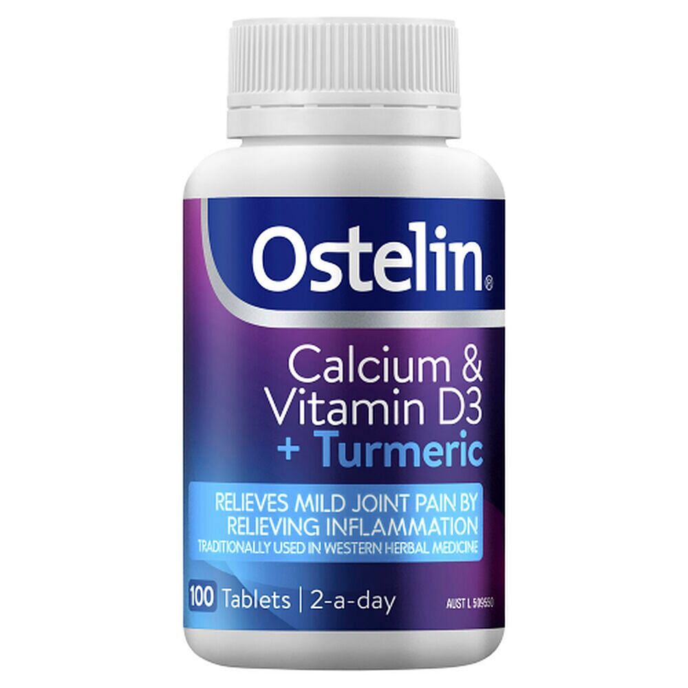Ostelin Calcium & Vitamin D3 + Turmeric 100 Chewable Tablets