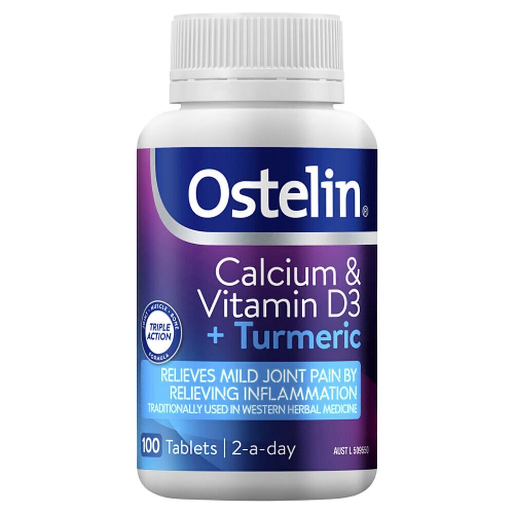 Ostelin Calcium & Vitamin D3 + Turmeric 100 Chewable Tablets