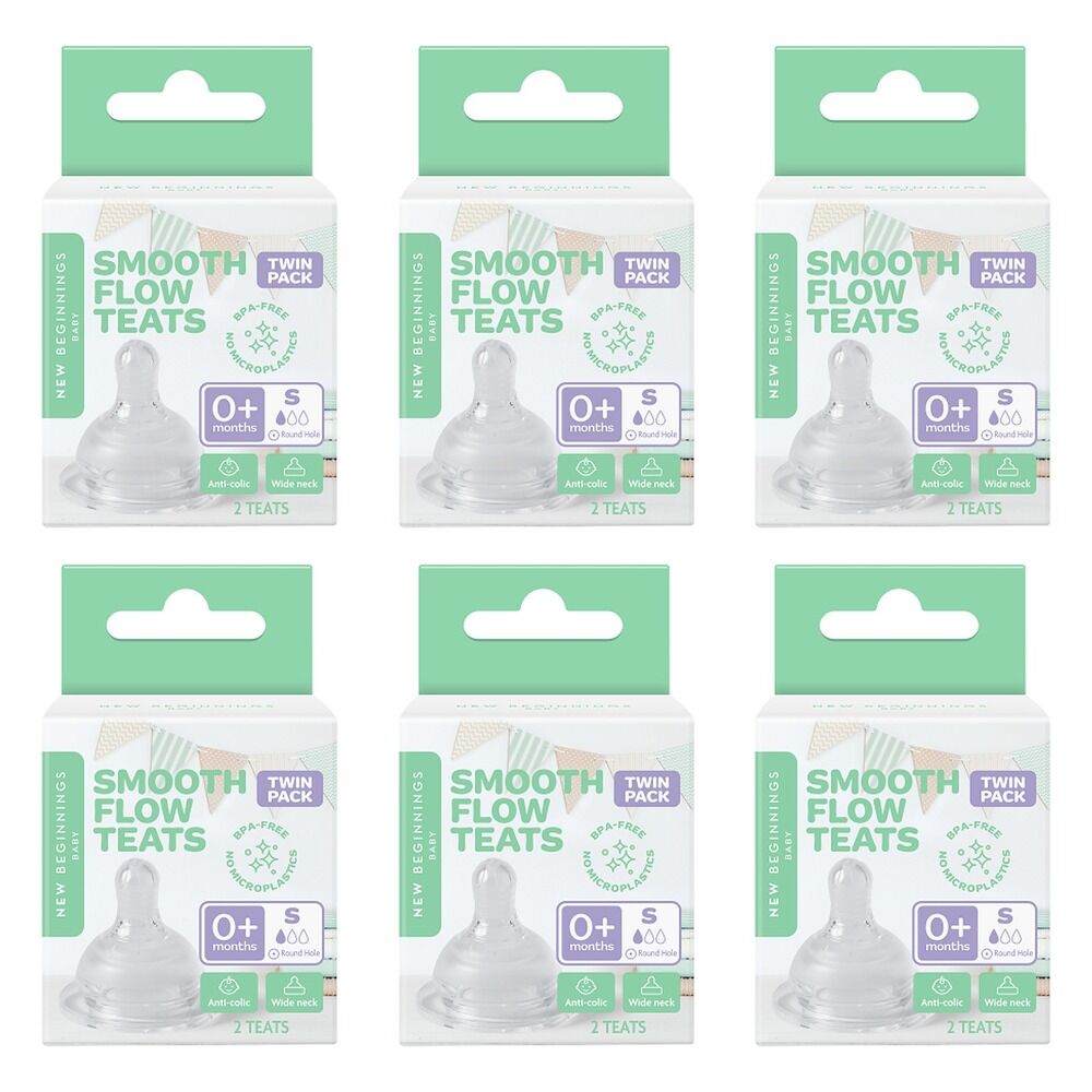 New Beginnings Silicone Teat Small Twin Pack Bundle of 6