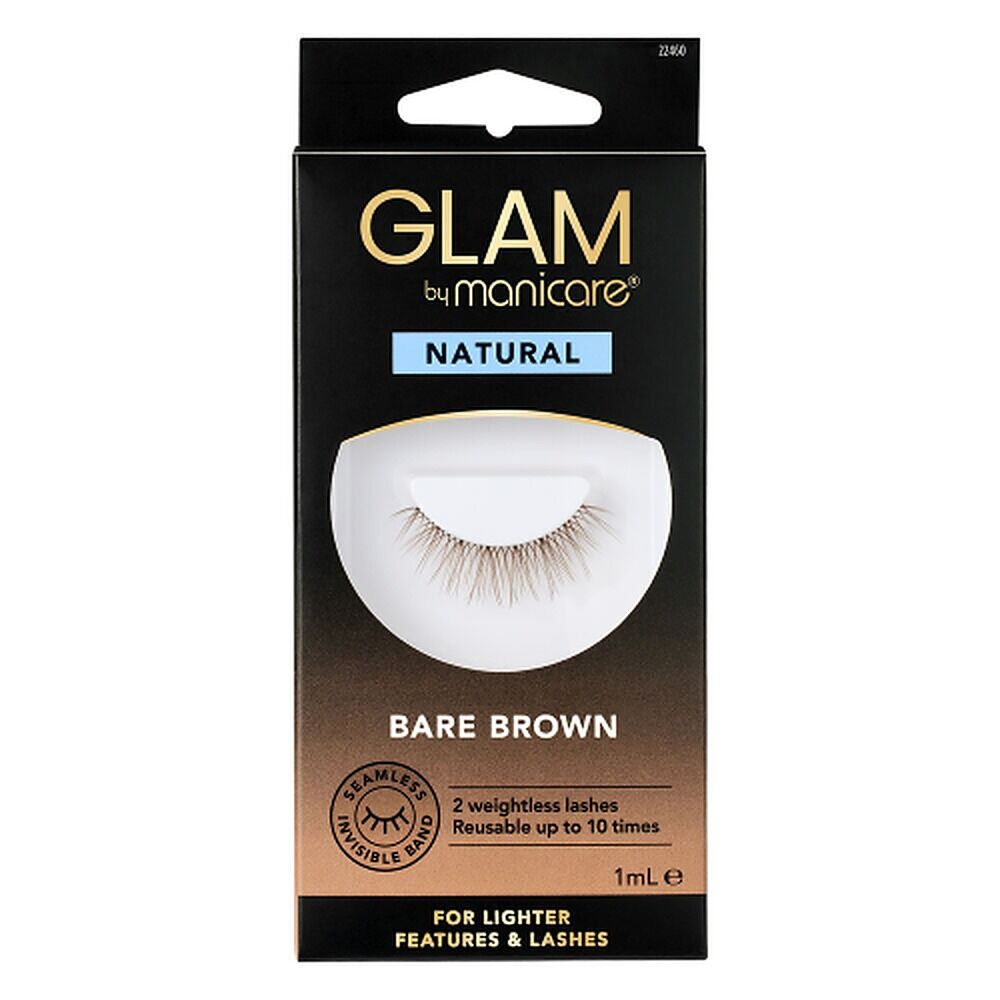 Glam by Manicare Bare Brown Natural Lashes x 6